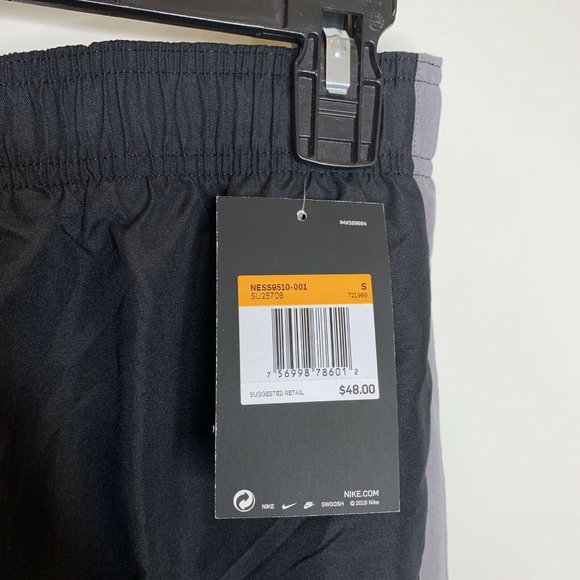 NWT Nike Mens S Black/Grey Swim Trunks - Picture 4 of 6
